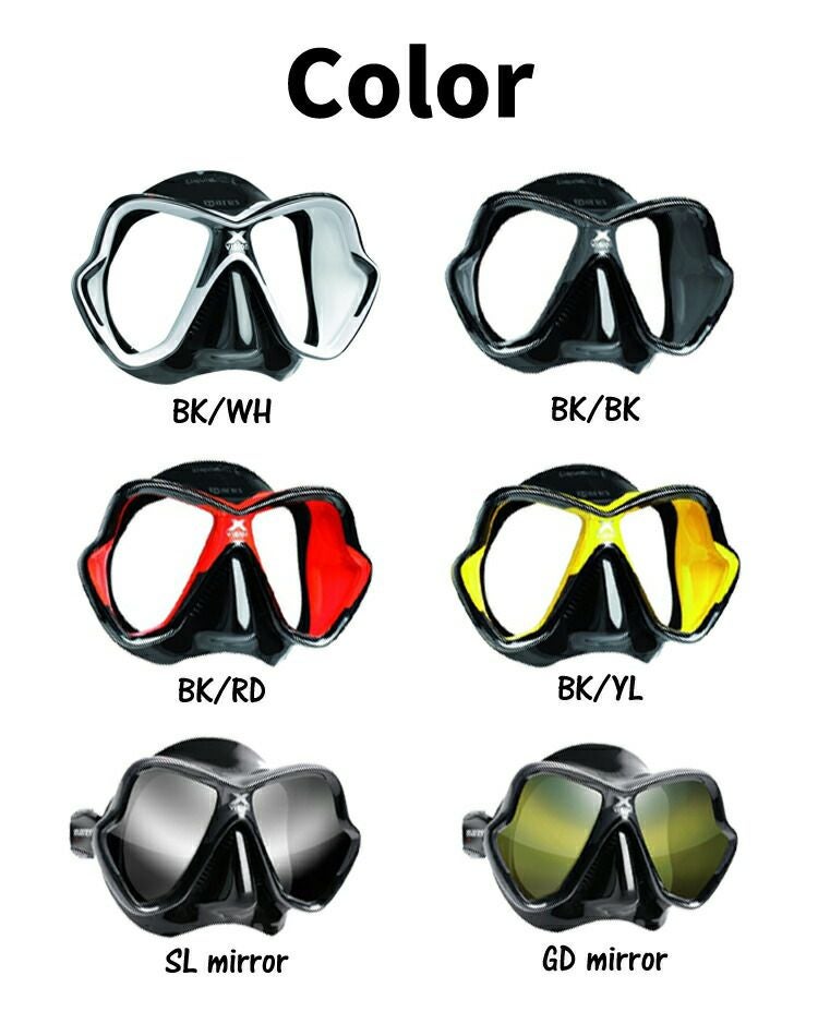 ダイビングマスクmaresマレスエックスビジョンウルトラリキッドスキン軽器材