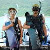 ダイビングマスクメタルフレーム広視野強化ガラス深型フィット高級ワンタッチバックルブラックシリコンホワイトシリコンクリアシリコンHeleiWahomanoa3