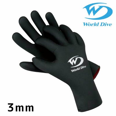 ダイビンググローブ World Dive / ワールドダイブ メッシュグローブ3mm 