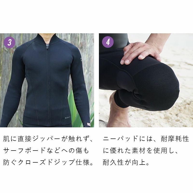 選べる4カラー2ピース ロングジョン タッパ ジャケット ウェット