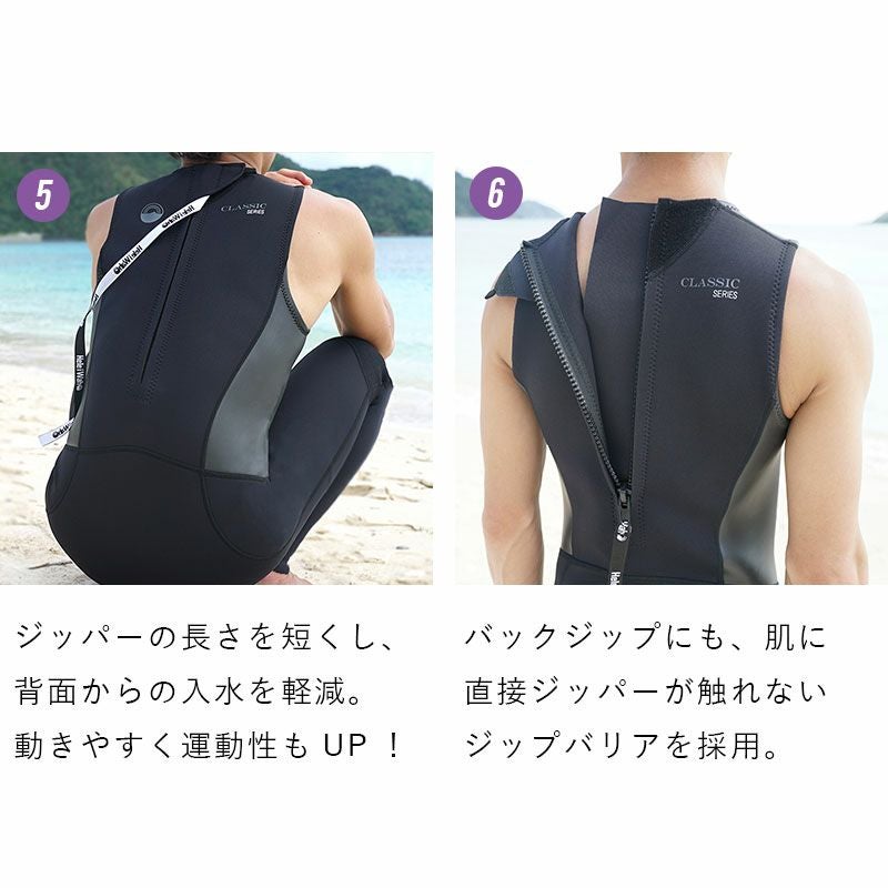 選べる4カラー2ピース ロングジョン タッパ ジャケット ウェット