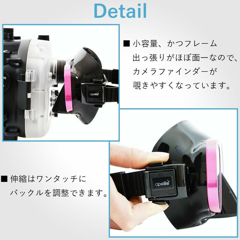 Apollo ダイビングマスク AR/UVレンズ ステンレス製 ダーククローム マスク フェイスマスク apollo アポロ フルフェイス バイオフル