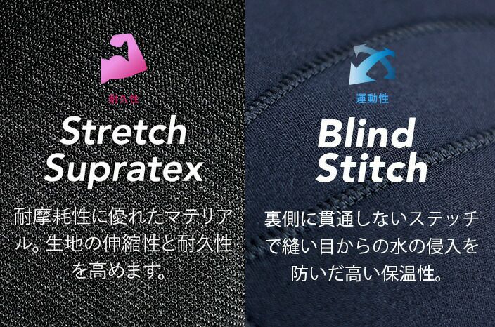 ヘレイワホ 5mm フルスーツ メンズ ウェットスーツ 両面ジャージ 手足