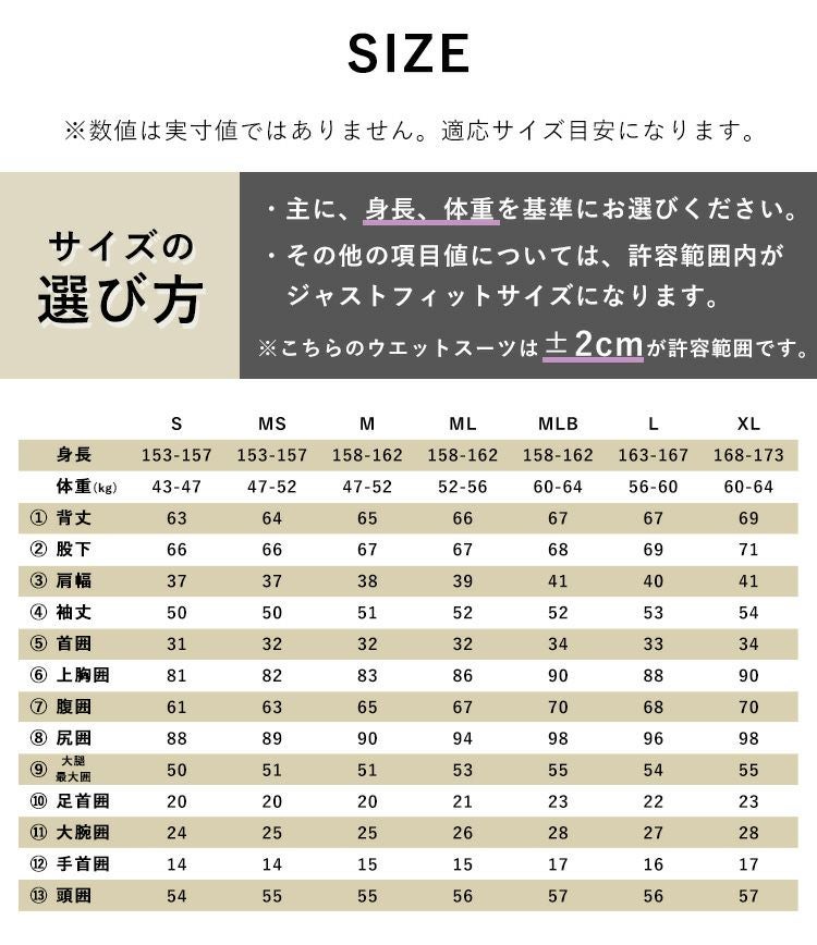 ヘレイワホ 5mm フルスーツ レディース ウェットスーツ 両面ジャージ