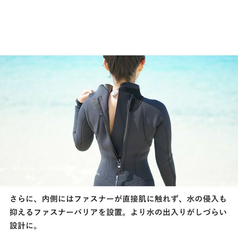 3mm フルスーツ レディースウェットスーツ HeleiWaho ヘレイワホ