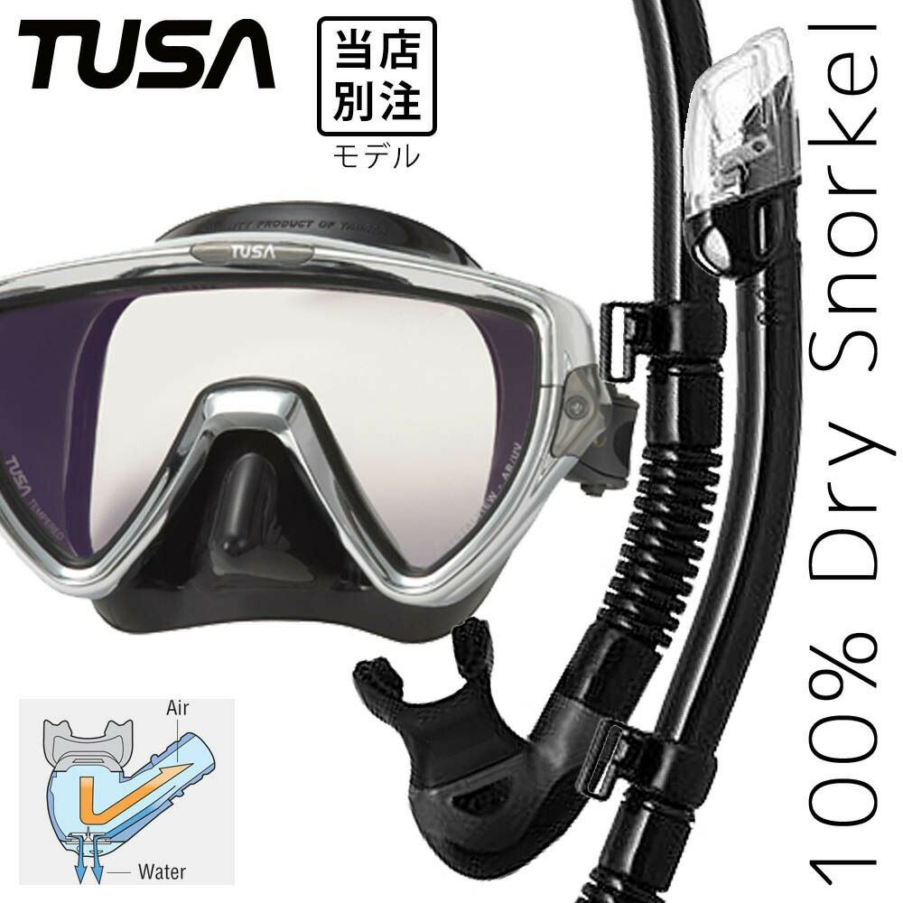 ダイビング マスク シュノーケル セット 軽器材 2点セット TUSA ツサ