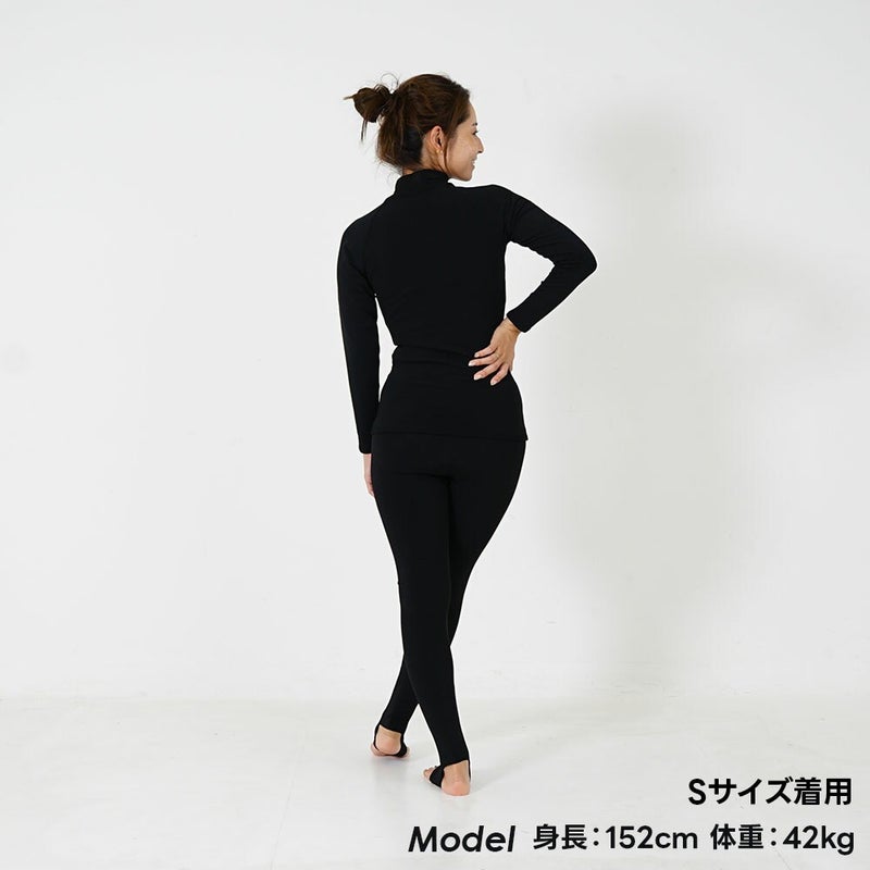 保温インナーレディースウェットスーツインナー長袖水着暖かい裏起毛水陸両用フリースインナー日本製ラッシュガード4WAYストレッチ吸汗速乾UV対策防寒ドライスーツダイビングサーフィンランニングHeleiWaho