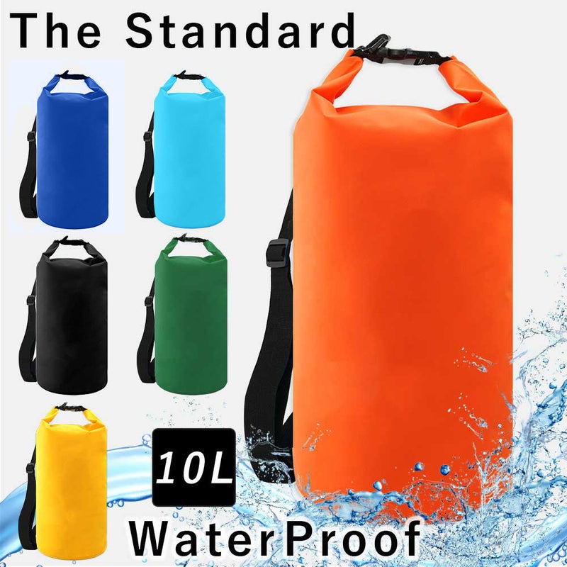 防水バッグドライバッグ10LTheStandardザ・スタンダードプールバッグ海海水浴アウトドアショルダー肩掛けスイミング雨防水2way防水ポーチキャンプダイビングマリンスポーツシュノーケルスノーケル