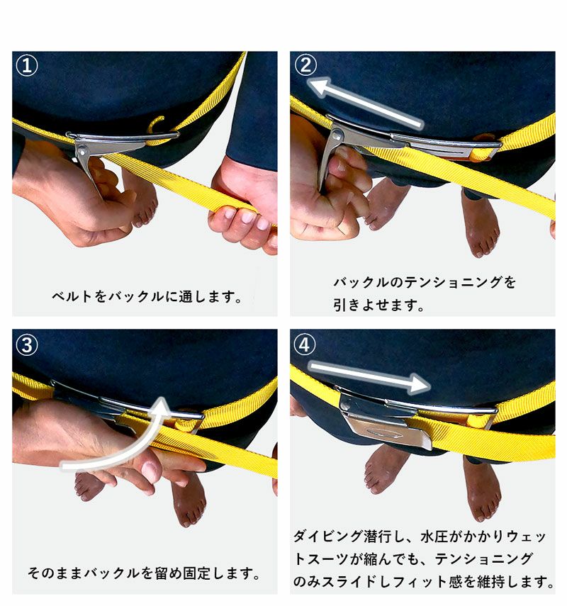 テンショニングバックルTheStandardザ・スタンダードテンションテンショニングバックルダイビングアクセサリーパーツベルト小物スキューバダイビングマリンスポーツ