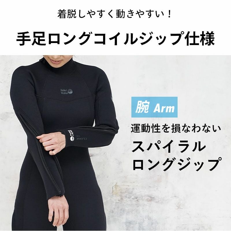 着やすさ」を最優先5mm×4mm ロングファスナーウェットスーツ