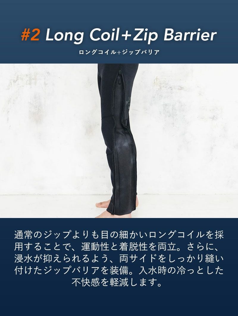 1.5mm×1.5mm ジャケット ロングパンツ メンズ ウェットスーツ 2ピース