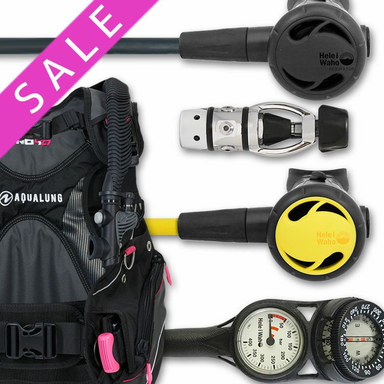ダイビング 重機材 セット レディース 女性向け重器材セット 4点 BCD レギュレーター オクトパス ゲージ