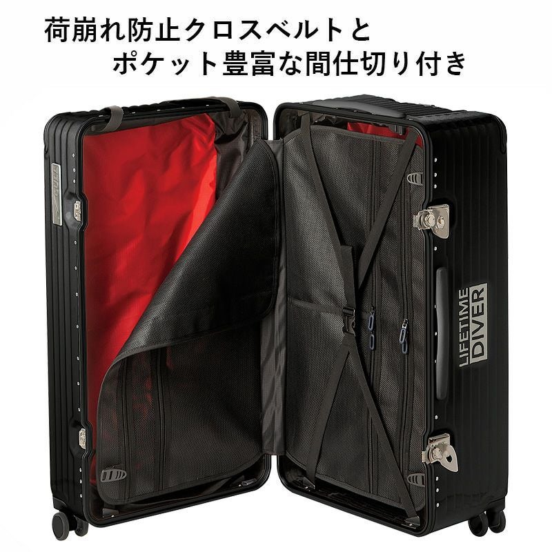 SUNCO バーガンディハードシェル キャリーカート 大型 スーツケース SUNCO サンコー スーツケース キャリーバッグ TSAロック SLZ6-58 極軽