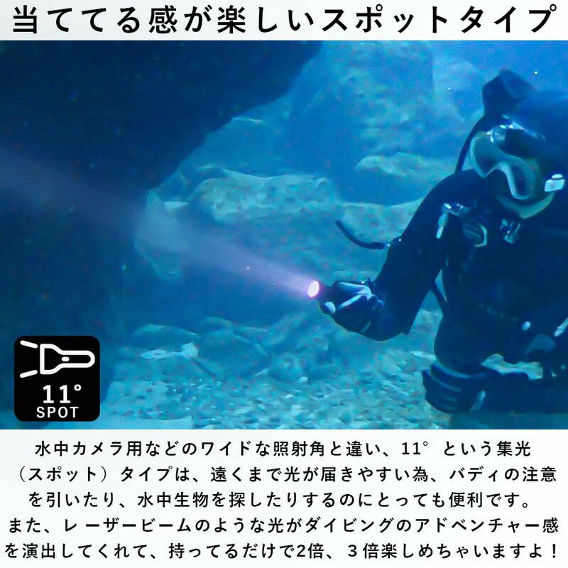 スタンダードモデル1000ルーメン ダイビングライト UW LED ハンド