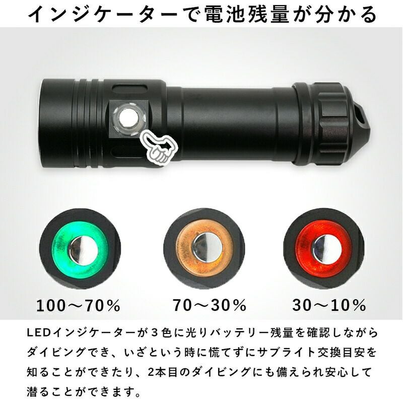 ハイエンドモデル1200ルーメン ダイビングライト UW LED ハンド ライト