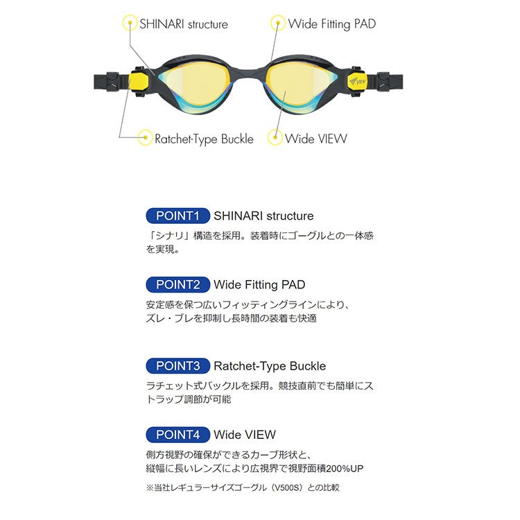 トライアスロンゴーグルVIEW大人用SWIPEくもり止めV2000SAMトライアスロン水中メガネゴーグル水中眼鏡スイミングプール競泳水泳ジムフィットネススイムゴーグル