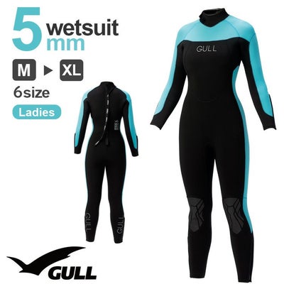 5mmウェットスーツ レディース GULL ガル GW-6674B スキューバ 