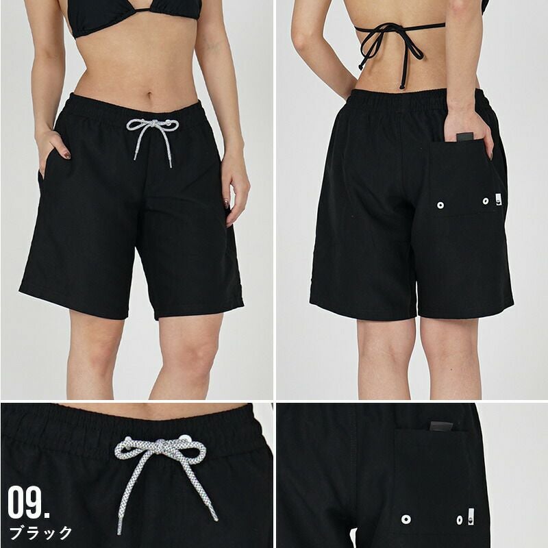 サーフパンツレディースロング水着HeleiWahoヘレイワホボードショーツVOLLEYハーフパンツ大きいサイズ水陸両用体型カバーショートパンツフィットネスジムウェア