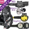 ダイビング重器材セットBCDレギュレーターオクトパスゲージ重器材セット4点【ERGOw-SXSwKit-Hoct2-Hmfx2】TUSAツサHeleIWahoヘレイワホスキューバダイビングOHオーバーホールクーポンプレゼント