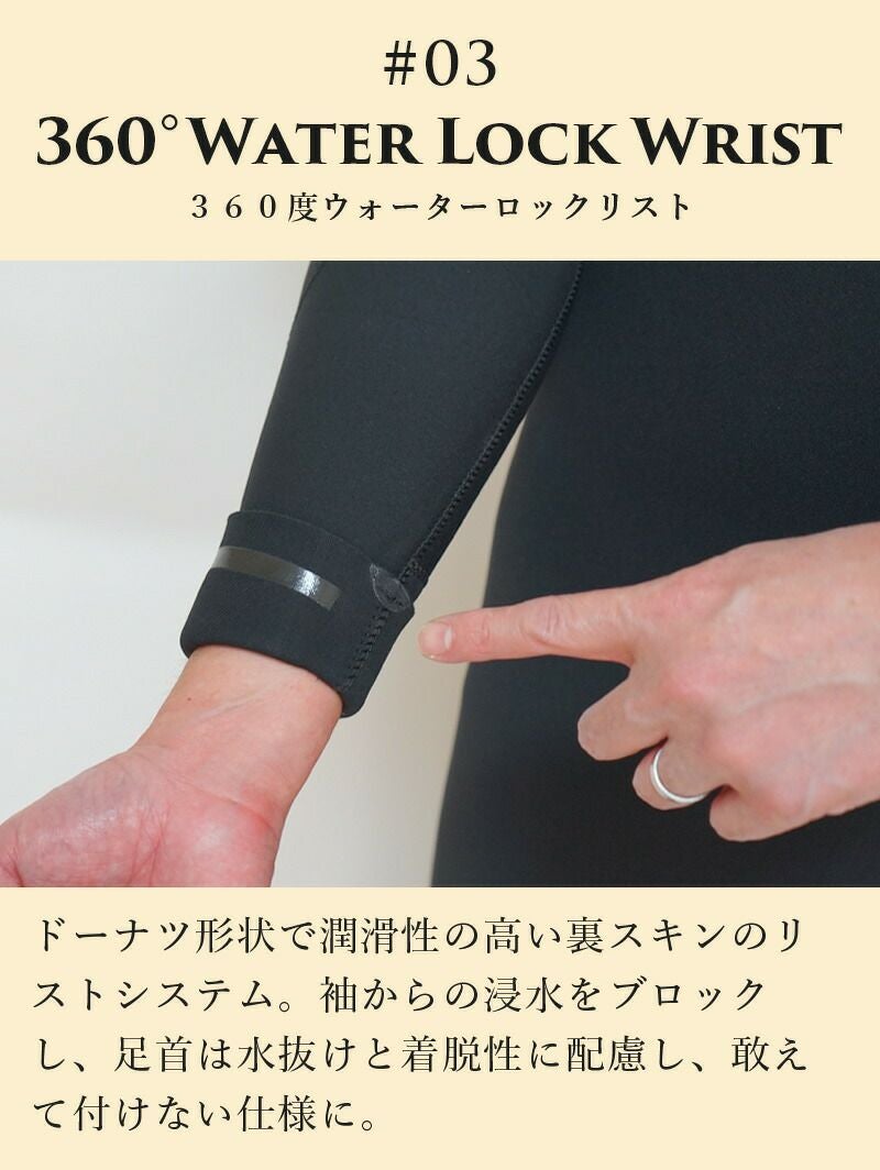 セミドライ スーツ 5×4mm ウェットスーツ サーフィン HeleiWaho