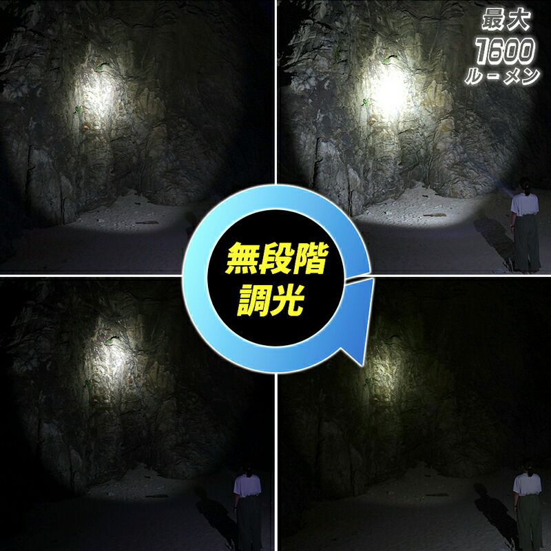 ダイビングライト セット 大光量 1600 ルーメン 無段階調光 XTAR