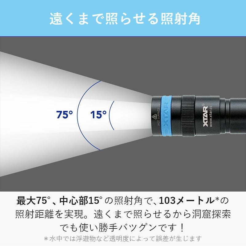 新品 水中ライト Orcatorch 1000ルーメン 150m 防水 OrcaTorch D550 1000 Lumens Scuba Diving Light with Tail Magnetic