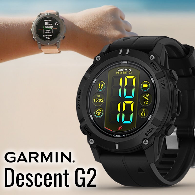 GARMINダイブコンピュータDescentG2ガーミンダイブコンピュータGPS内蔵充電式有機ELディスプレイカラーディスプレイBluetoothスマホ連携マルチスポーツスマートウォッチSuica対応ダイビングコンピュータダイコンおすすめダイブコンピュータ