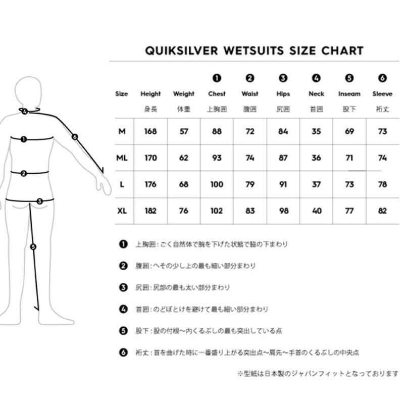 QUIKSILVER EVERYDAY SESSIONS 2.0 LONGJOHN QWT251706