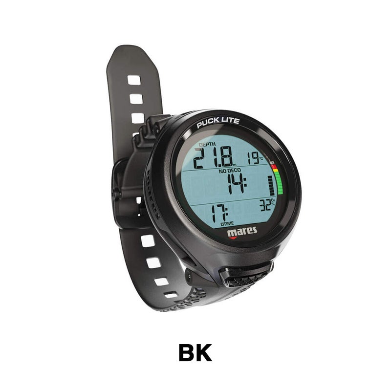 マレスMARESパックライトダイブコンピューターリストタイプ国内正規品PUCKLITEバッテリーユーザー交換可能ダイビングダイコン