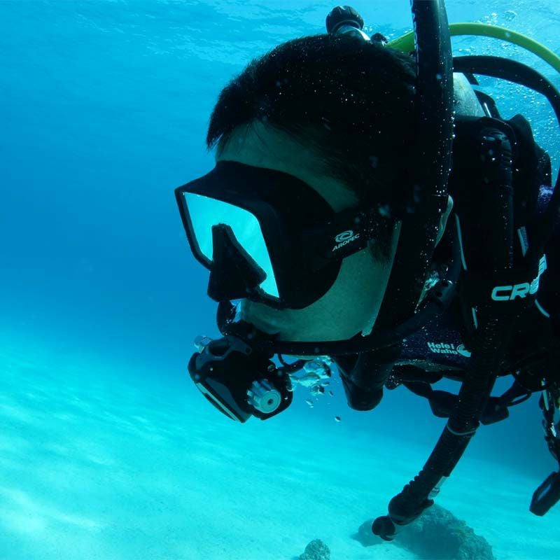 ダイビング用マスク フレームレス 一眼マスク アジアンフィッティング