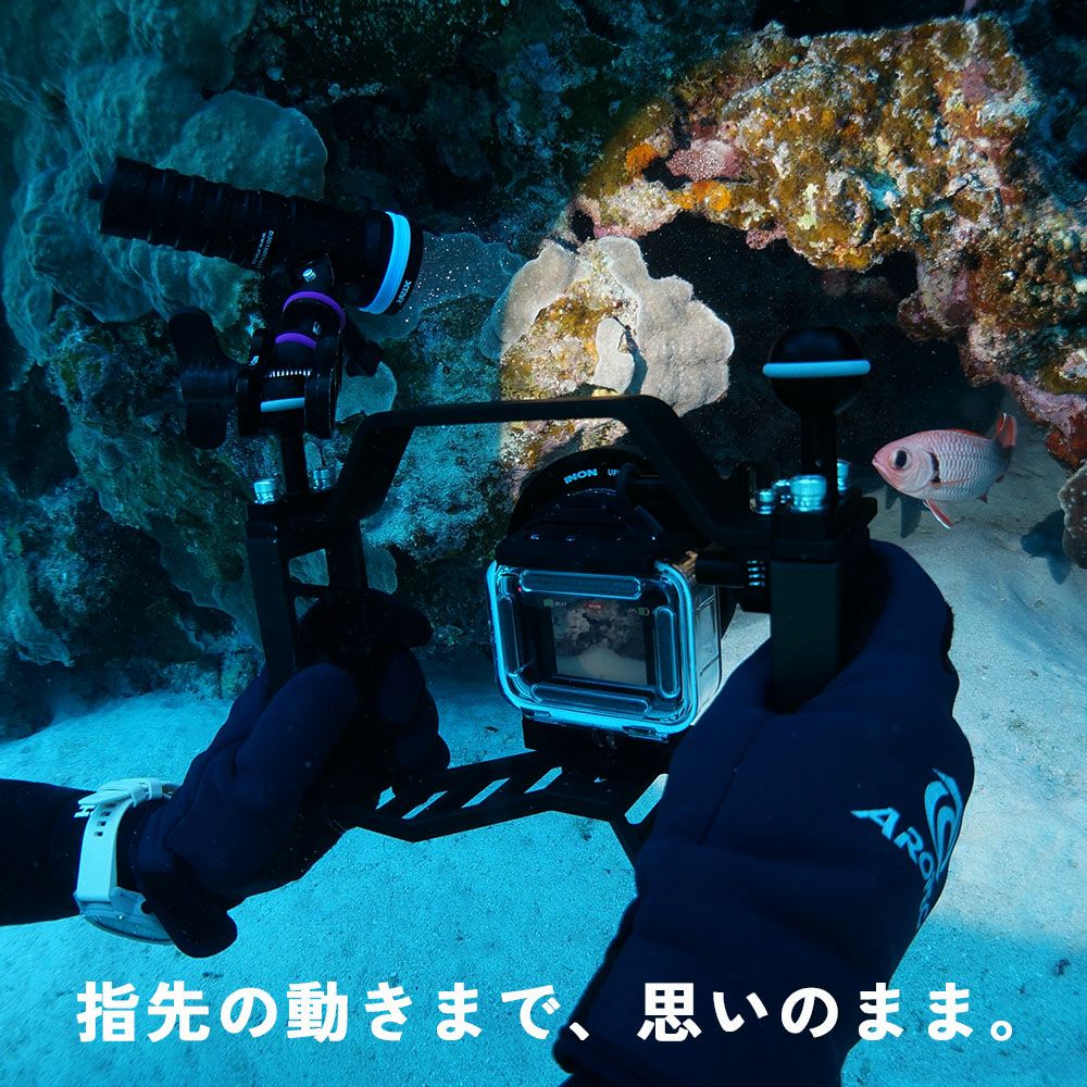 ダイビング/シュノーケリング用ウィンターグローブ 厚手の裏起毛で