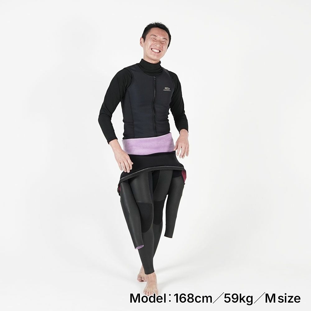 Web限定 スウエットベスト あさプロ ウェットスーツよりも薄くて暖かく軽い ベスト フロントファスナー