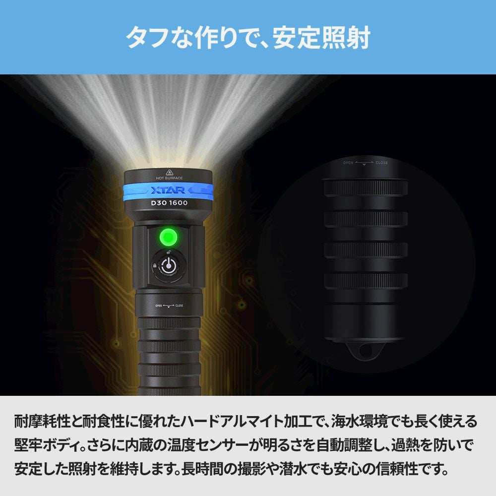 水中ライト 水中撮影 ダイビング LED ダイビングライト 防水