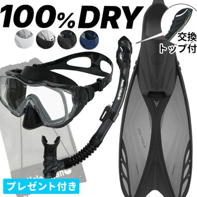 シュノーケル セット 3点セット マスク スノーケル フィン メッシュ 