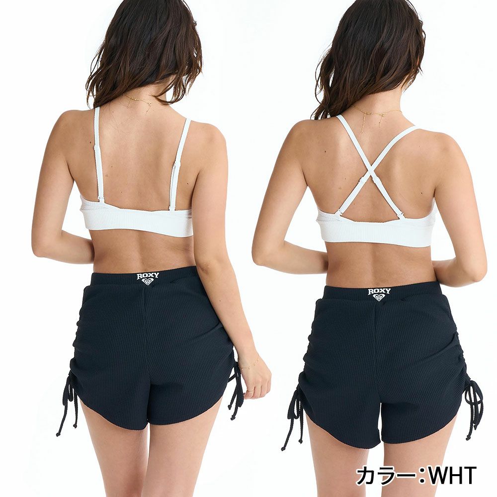 roxy レディース　水着セット　ラッシュガード　3点セット　黒　S ロキシー ROXY 水着 レディース ラッシュガード付 3点セット 水陸両用