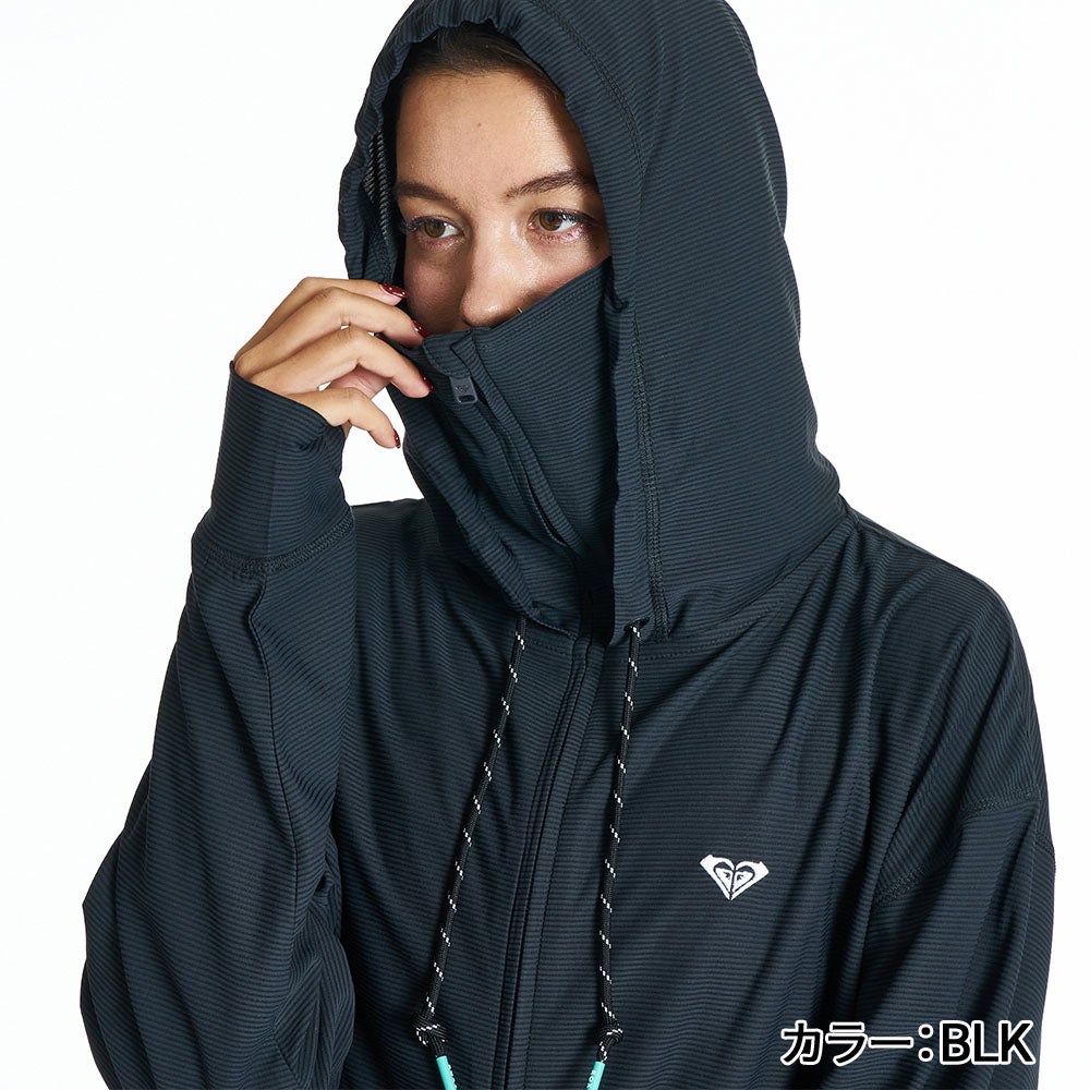 ロキシー ROXY ラッシュパーカー フーディー フェイスガード UVカット