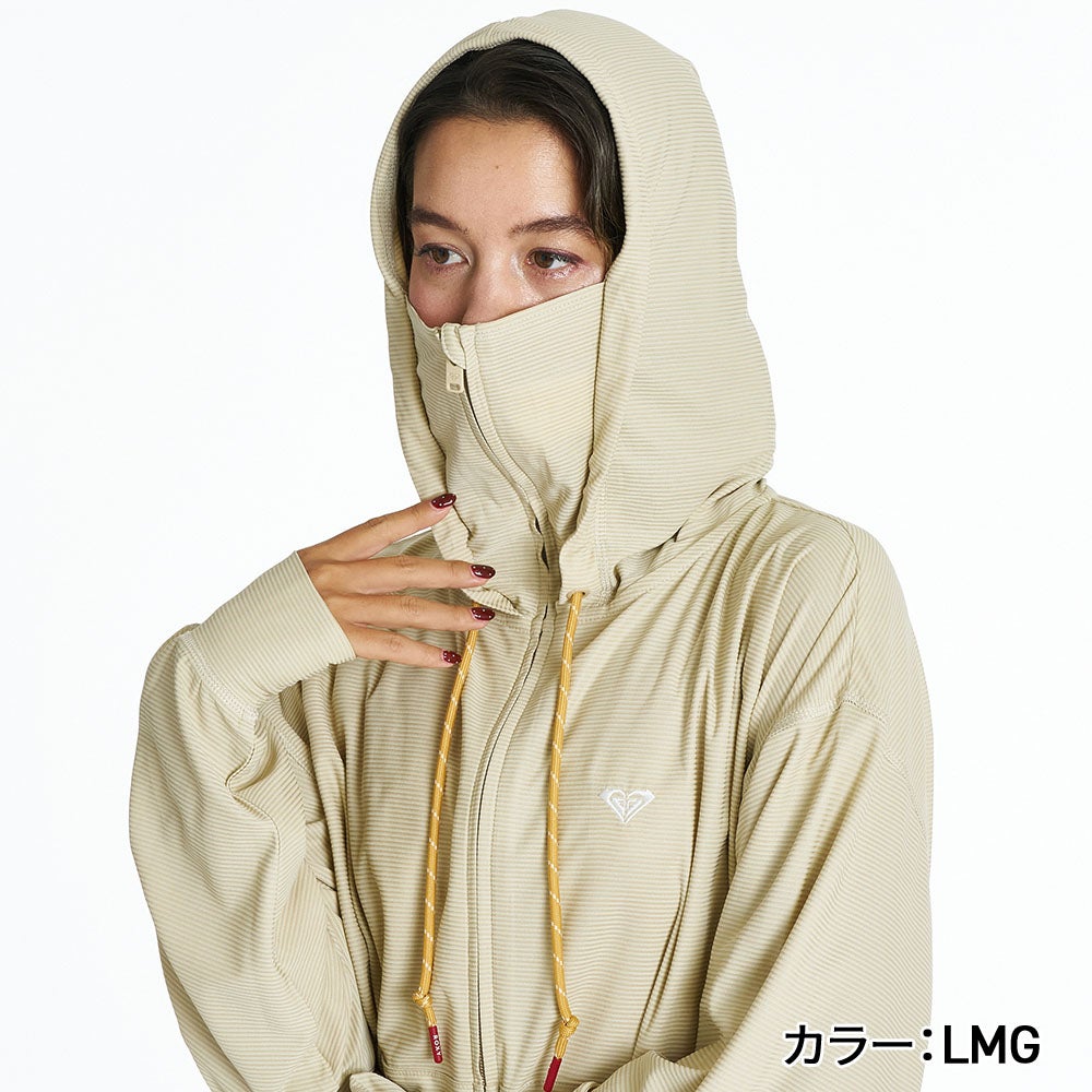 ロキシー ROXY ラッシュパーカー フーディー フェイスガード UVカット