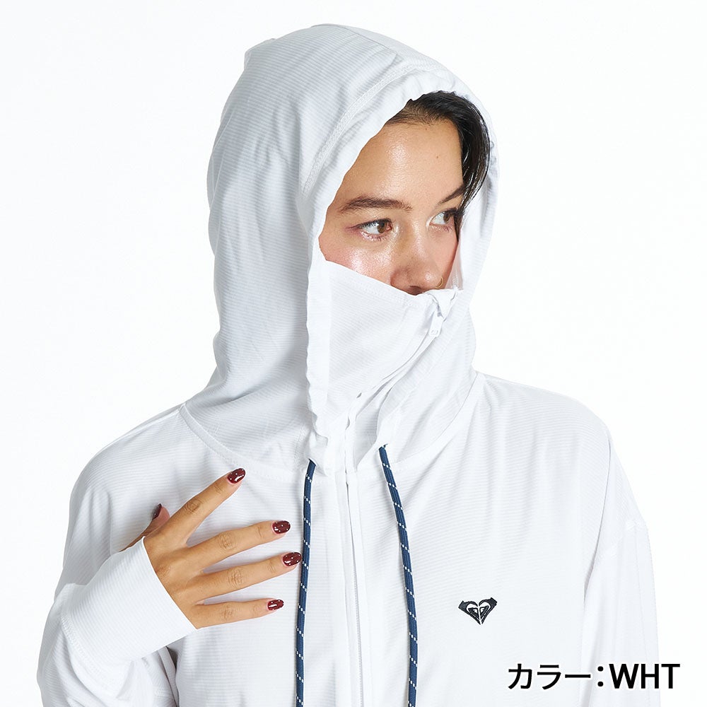 ロキシー ROXY ラッシュパーカー フーディー フェイスガード UVカット