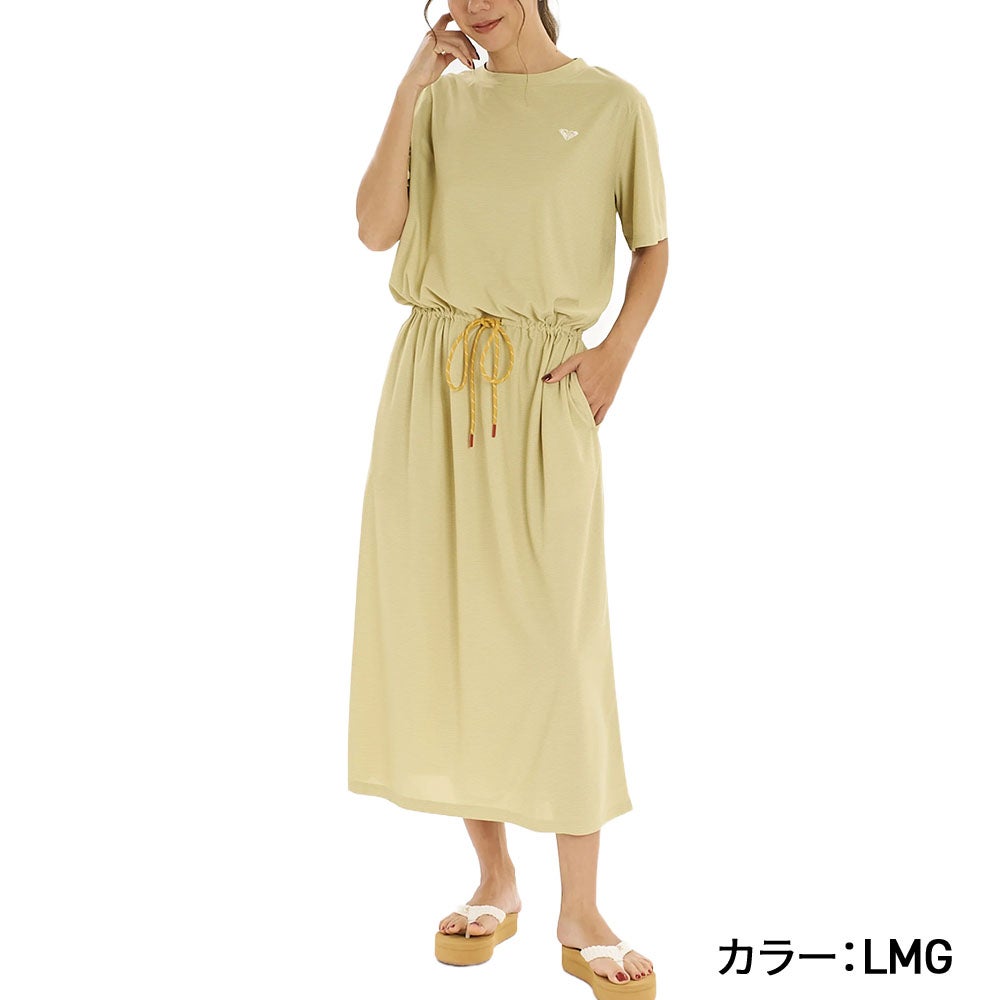 ロキシー ROXY ラッシュワンピース 半袖ワンピース 速乾 UVカット 水陸
