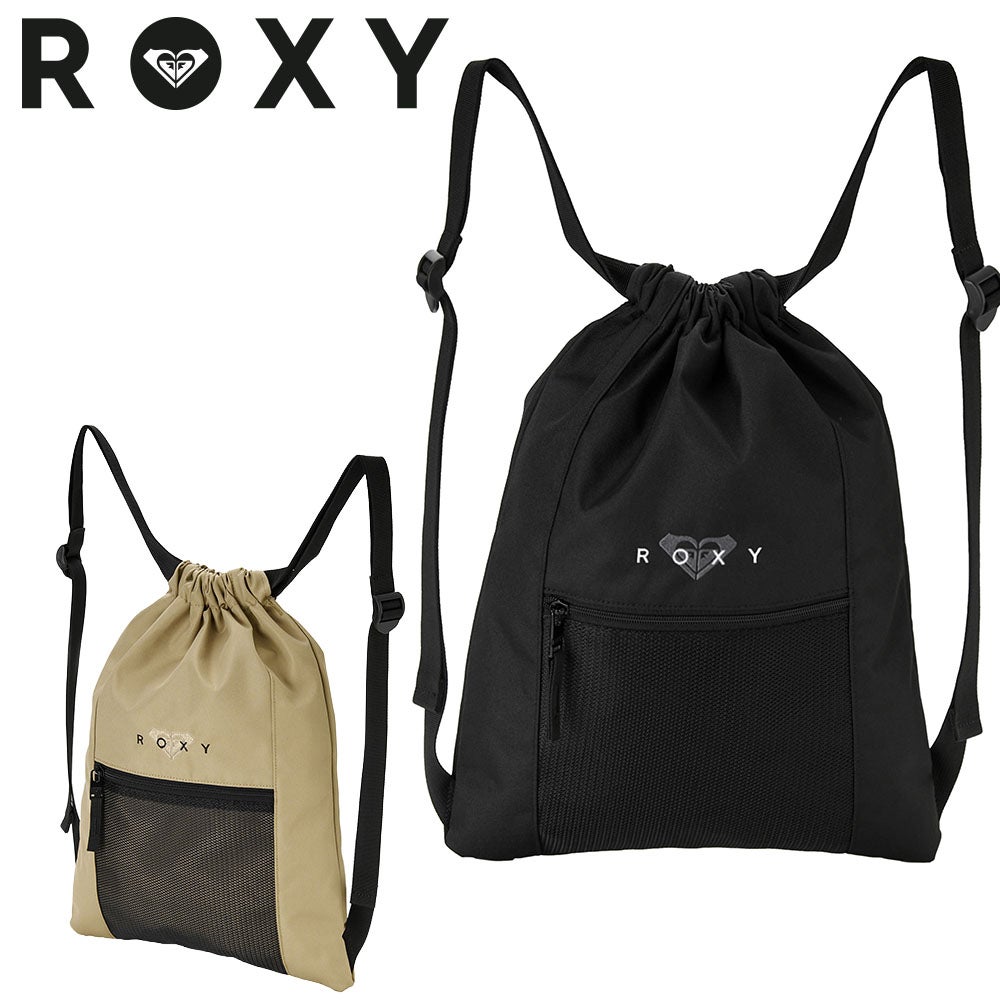 ロキシー ROXY ナップサック ジムバッグ メッシュポケット レジャー