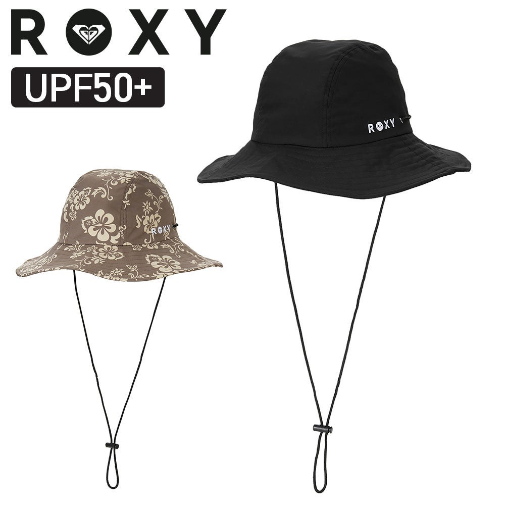 ROXY ロキシー　花柄 アウトドアハット ブラウン　マリンハット ROXY ロキシー 花柄 アウトドアハット ブラウン マリンハット - メルカリ
