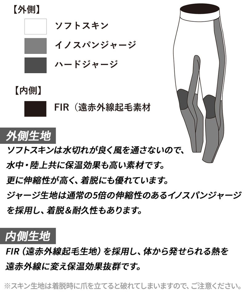 B.E.3mmSKINロングパンツメンズブラックGW-6687A