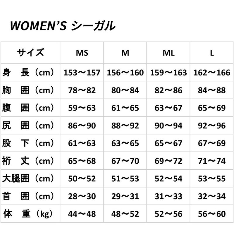 B.E.3mmSKINシーガルウィメンズブラックGW-6694A