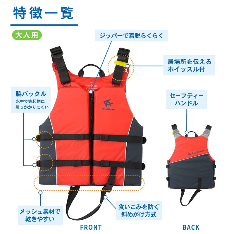 スノーケリングベストリーフツアラーシュノーケリングベスト（大人用）RA0409