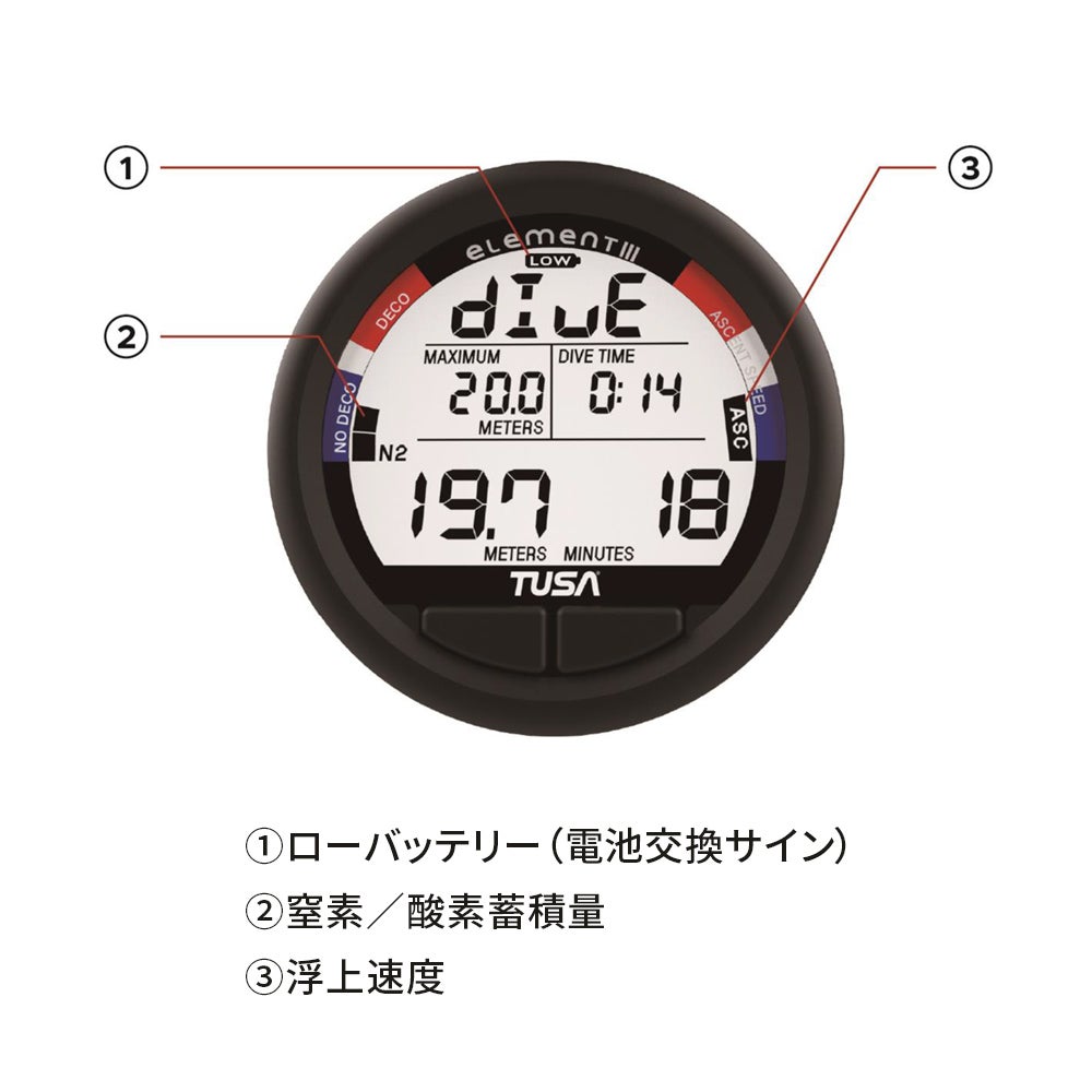 ダイブコンピューター IQ1101 ダイコン 腕時計型 充電式